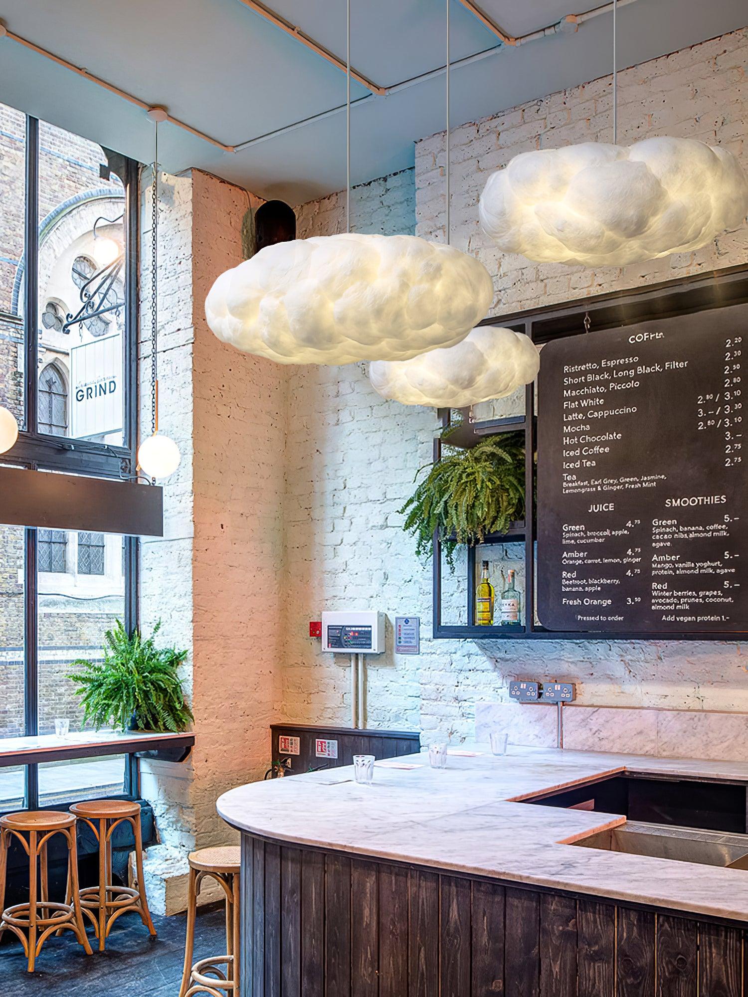 Cloudy Pendel Lampe | Moderne LED Design | Blødt Diffust Lys | Minimalistisk Indretning | UL CE SAA Certificeret | Fastmonteret | Jern Metal Bomuld