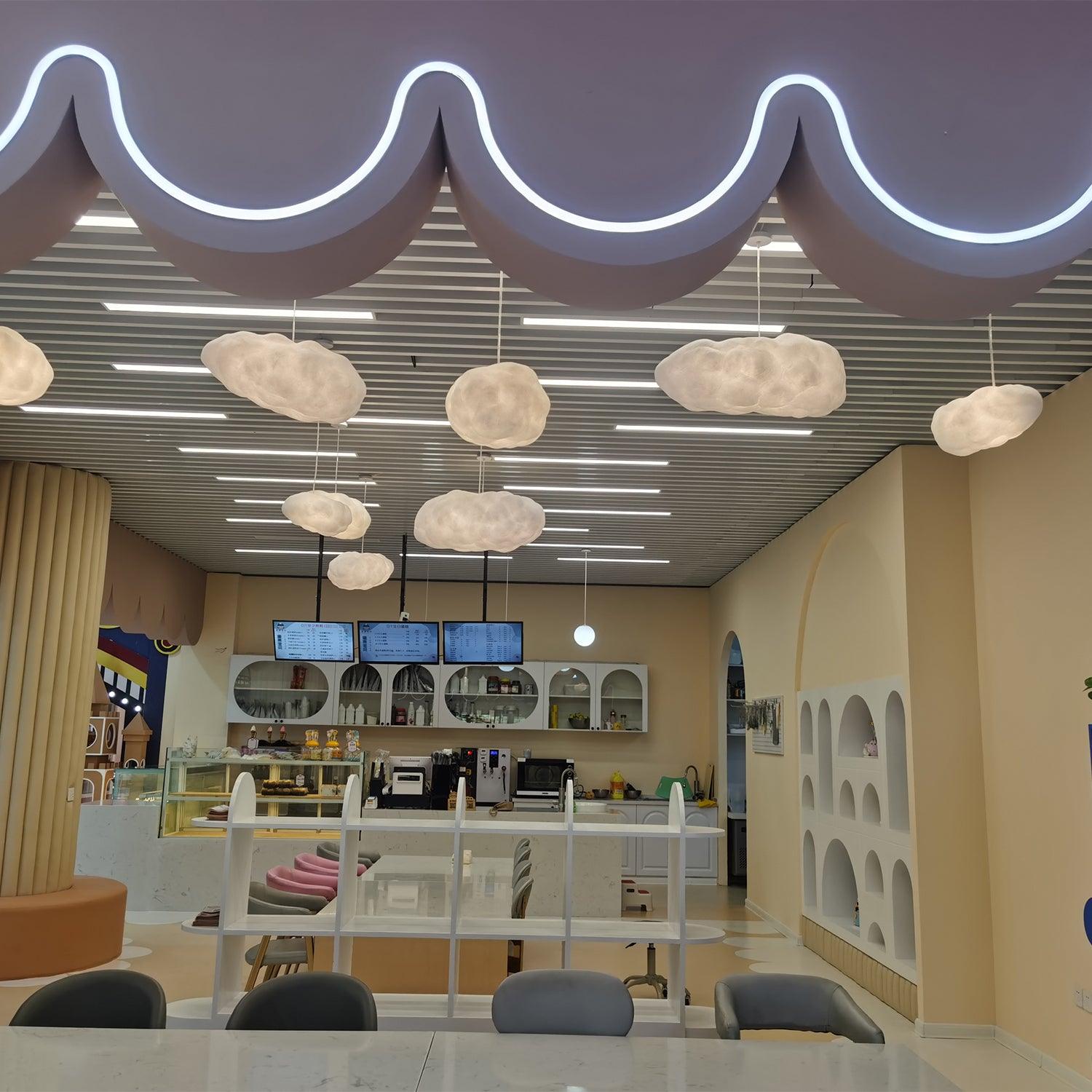 Cloudy Pendel Lampe | Moderne LED Design | Blødt Diffust Lys | Minimalistisk Indretning | UL CE SAA Certificeret | Fastmonteret | Jern Metal Bomuld