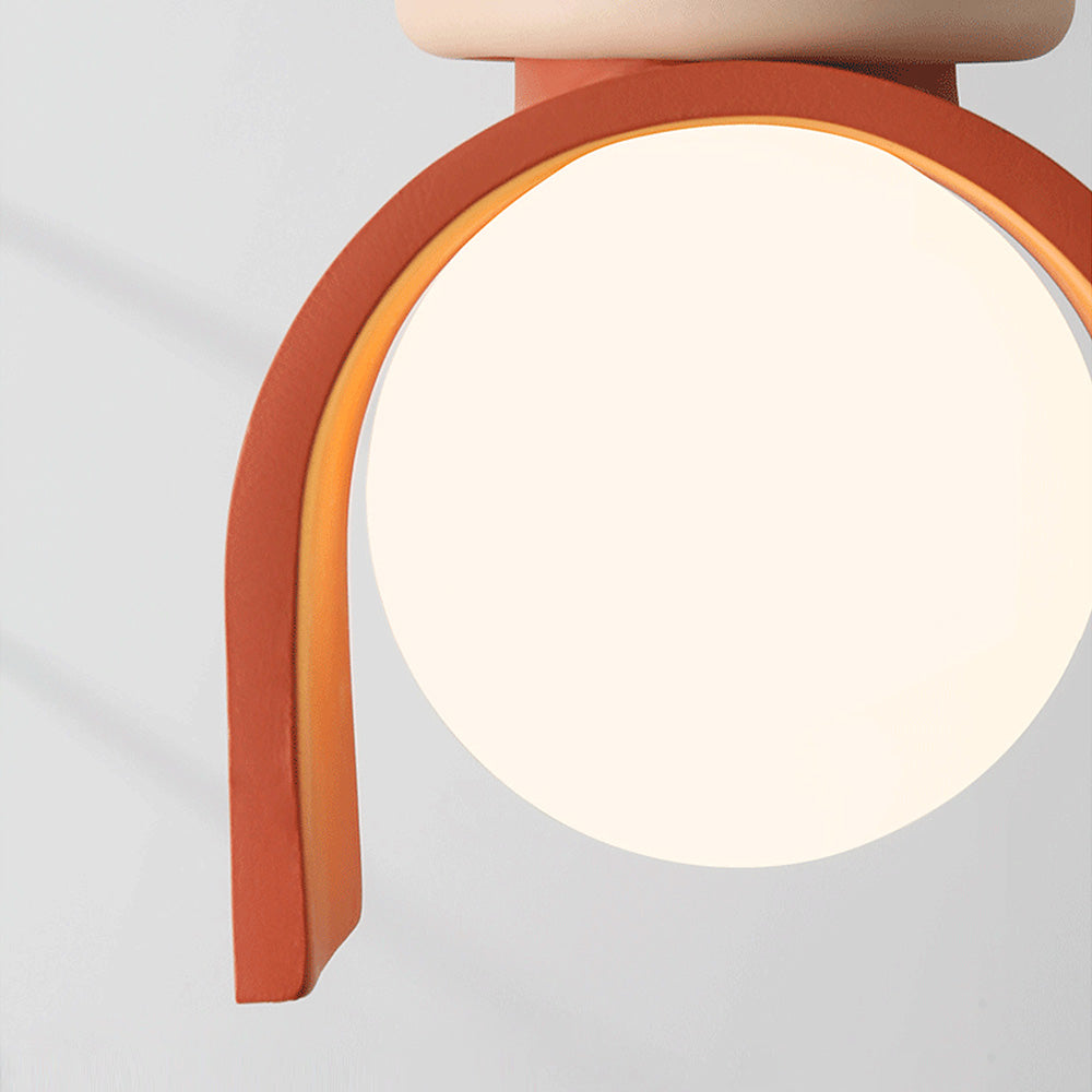 Fransk Inspireret Pendel | Cremeharpiks Design | Elegant Væglampe | Klassisk og Moderne Stil | Ø16 cm x H16 cm | E27 Fatning