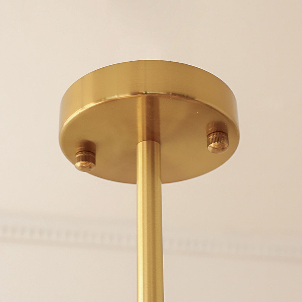 Bauhaus Inspireret Trelags Pendel | Gul Glasdesign | Retro Moderne Lys element | D40cm x H30cm | For Spisestue, Stue, Soveværelse | CE Certificeret