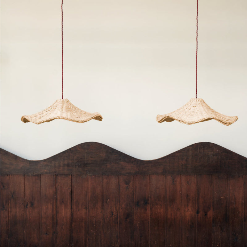 Boheme Rattan Håndvævet Hængelampe | Justerbar Længde 150 cm | E27 Fatning | Maks 40W | Siv Materiale | Ø 30/40/50 cm | Til Stue, Spisestue,