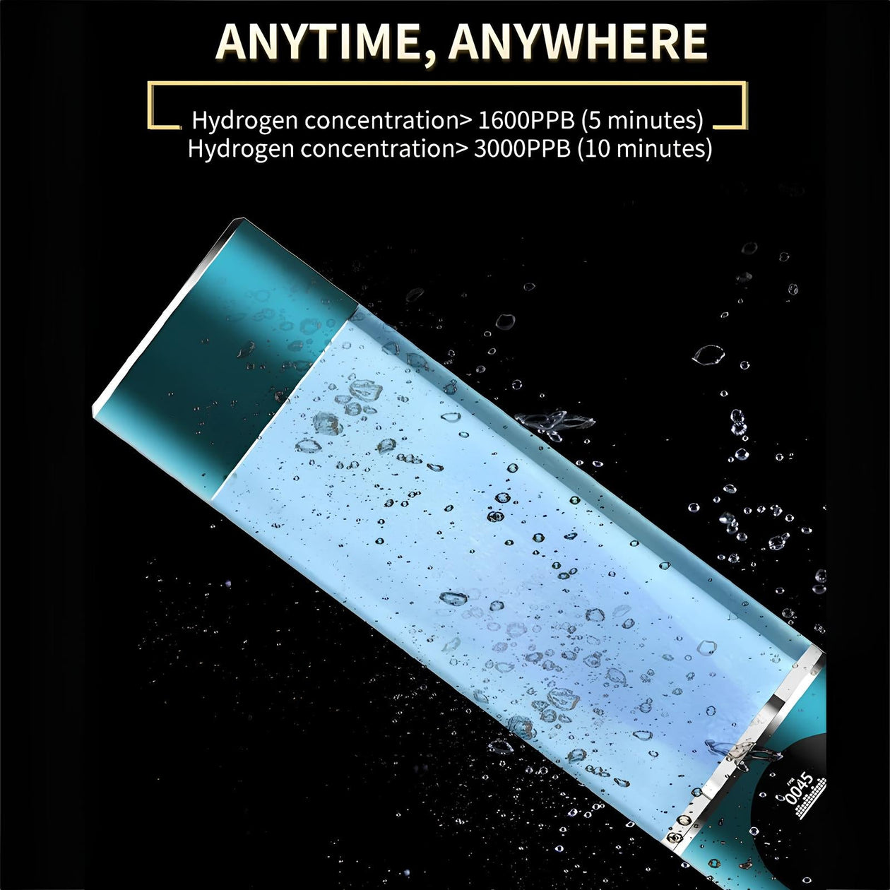 Avanceret Hydrogenvandflaske | SPE PEM Teknologi | Rechargeable | OLED Display | Antioxidant Effekt | Hjem & Rejser | Kompatibel Adapter | BPA-fri