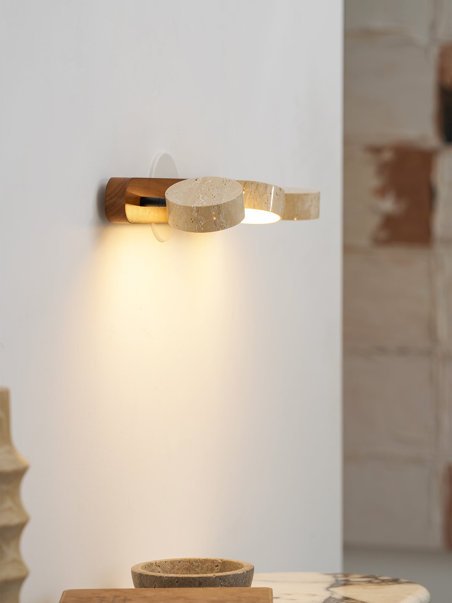 Lois | Travertine Wall Sconce