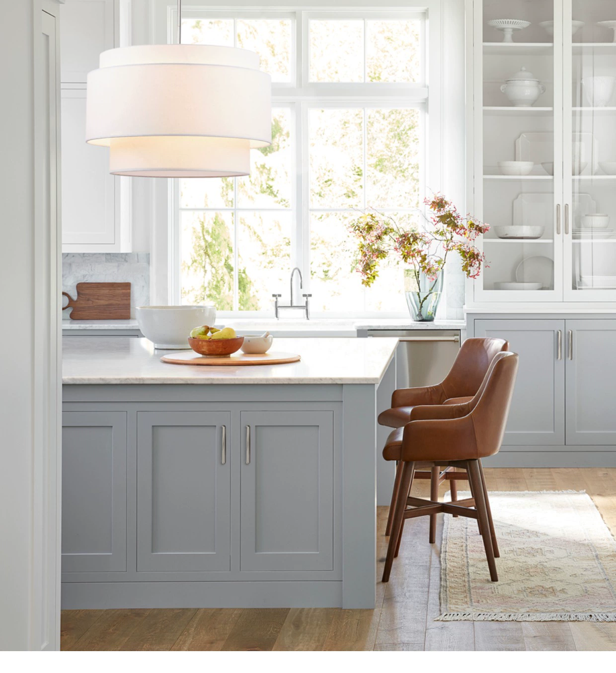 Bauhaus Beige | Lag-på-Lag Hørskærm | Justerbar Højde 150 cm | E26/E27 Fatning | 40W Maks Effekt | Moderne Loftlampeskærm | Til Køkken, Spisestue,