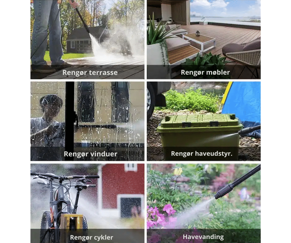 Højtryksrenser transportabel - 24 bar m/batteri inkl. oplader og fin