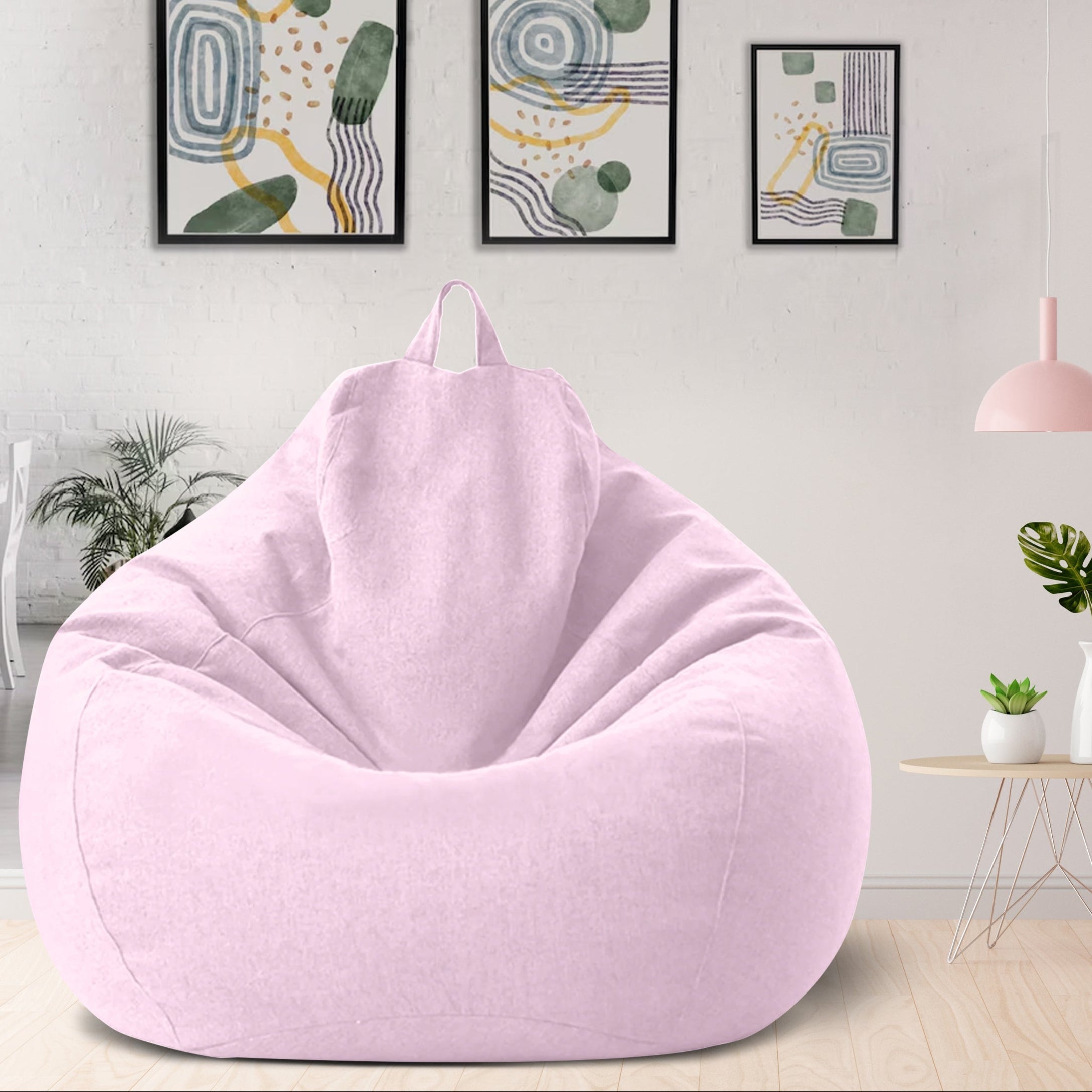 Sækkestol i Premium Linned | Ergonomisk Design | Komfortabel Høj Kvalitets Fyld | Aftageligt og Vaskbart Betræk | Fås i 16 Farver og Flere Størrelser