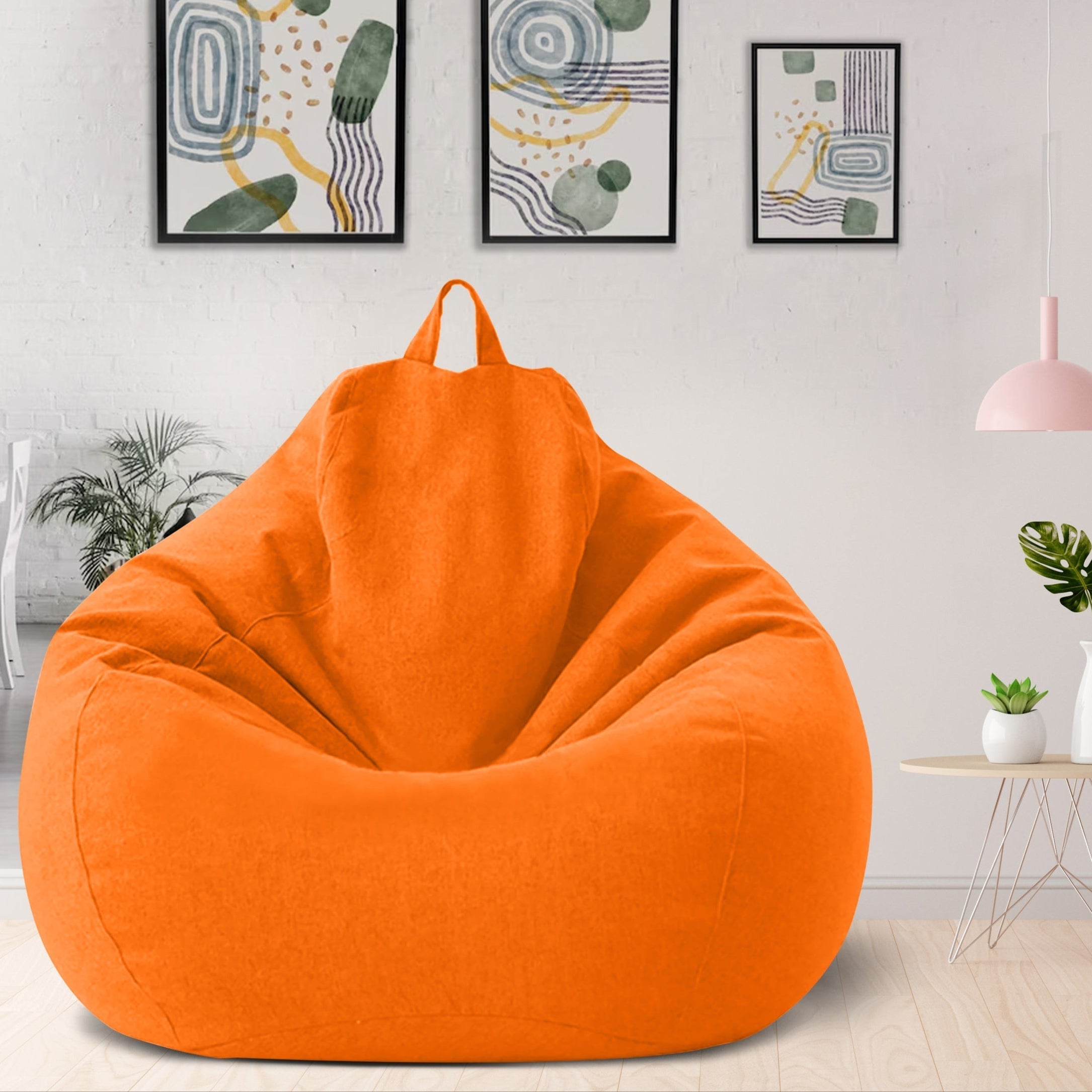 Sækkestol i Premium Linned | Ergonomisk Design | Komfortabel Høj Kvalitets Fyld | Aftageligt og Vaskbart Betræk | Fås i 16 Farver og Flere Størrelser