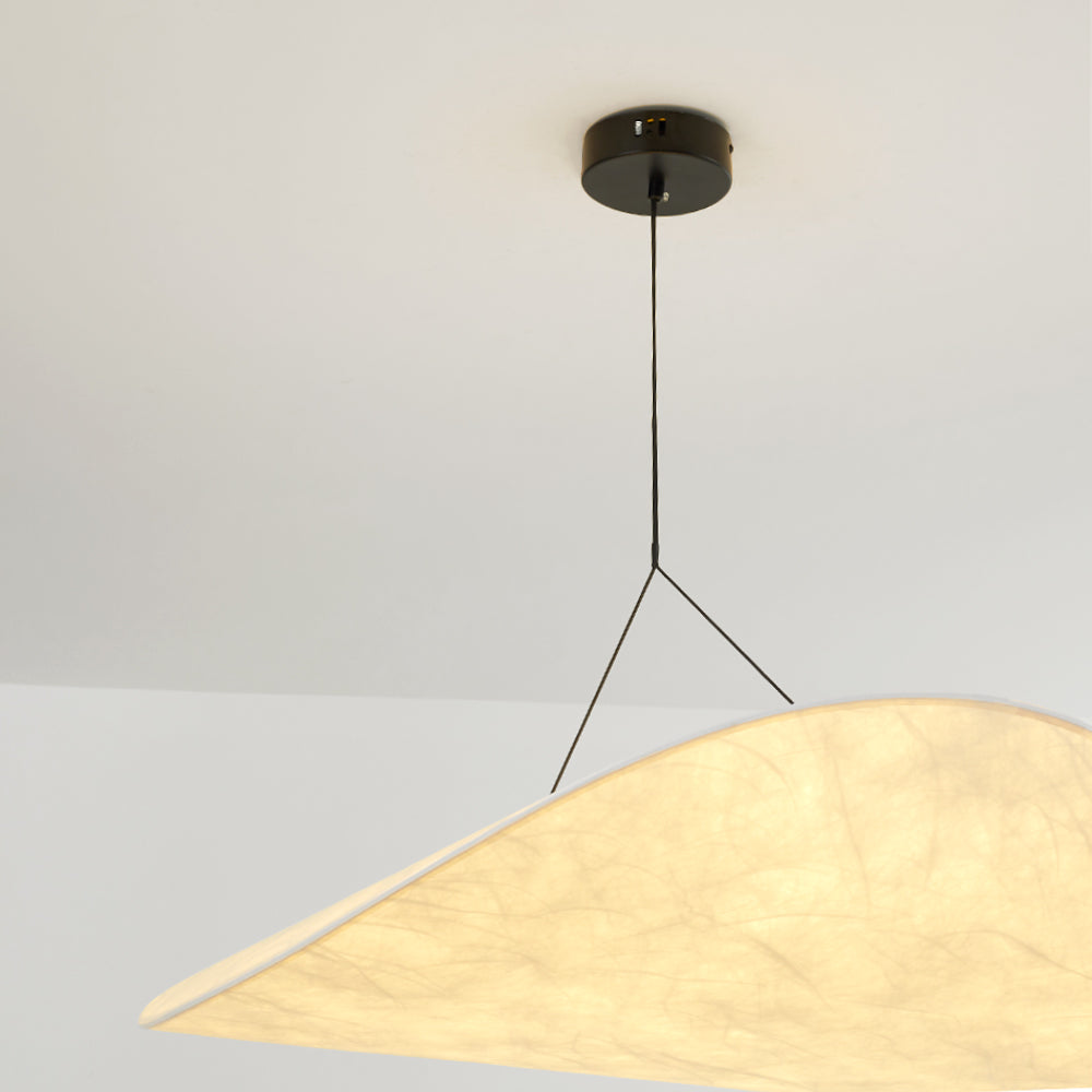 LunaLux LED loftslampe | Moderne design | Højkvalitets metal | Hvid kunstsilke finish | Til soveværelse | Spisestue | Stue | Energieffektiv | 40 cm