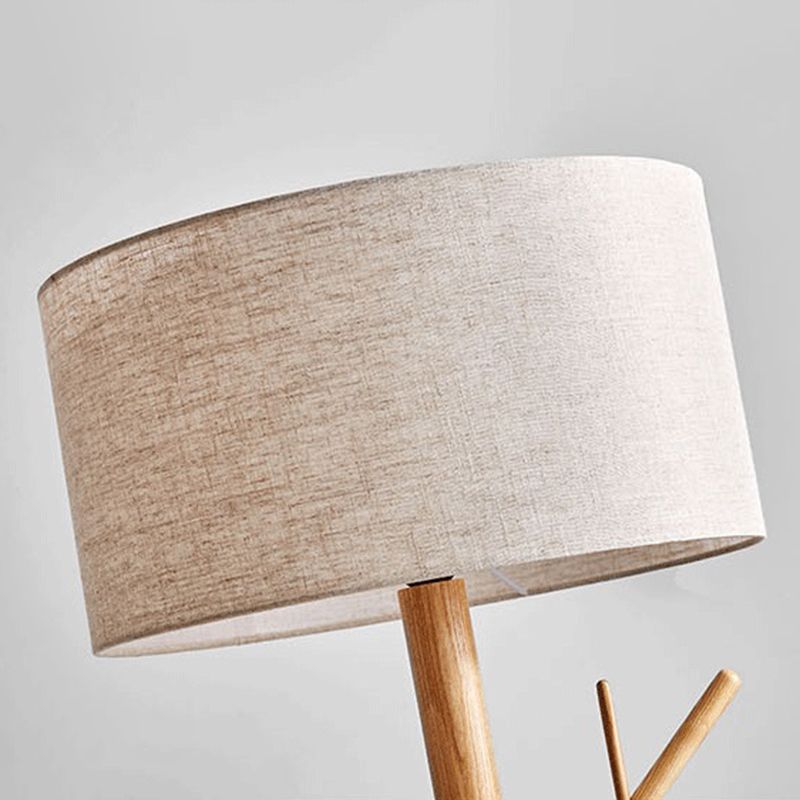Mirenzo | Stående Lampe med Trædesign | Moderne Elegance og Naturlig Charme | Stilfuld Belysning til Stue, Soveværelse eller Kontor | Minimalistisk