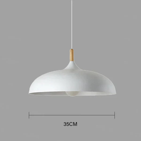 Scandinavisk | Moderne NordicLight Loftlampe | LED E27 | Eg og Jern | Justerbar Længde 100 cm | Varm Hvid | Kølig Hvid | AC110V-220V | Energivenlig