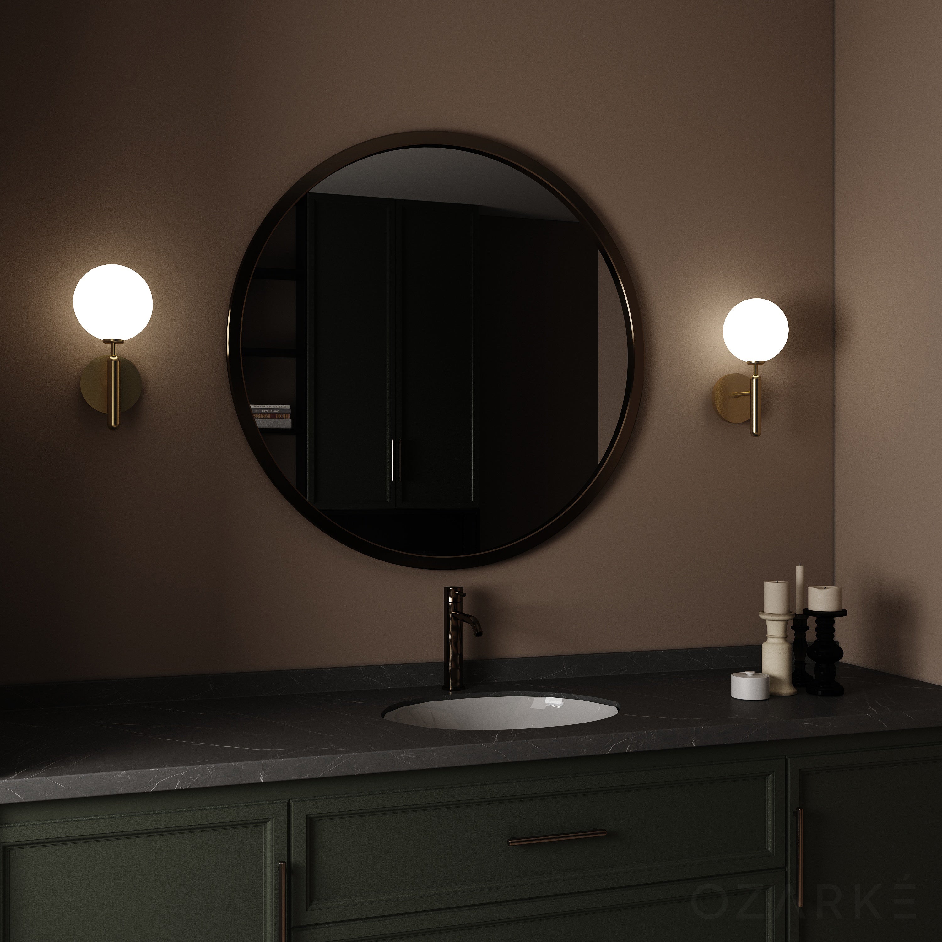 Moderne Vægbelysning | Nordic Design | Høj kvalitet jern og glas | Guldfinish | Nem installation | 32 cm høj | E14 pære