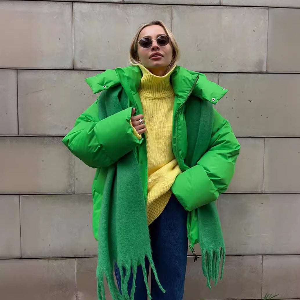 Jeanie Vinterjakke til Kvinder | Brun | Vindtæt og Vandtæt Design | Tyk Foring og Hætte | Komfortabel og Moderne