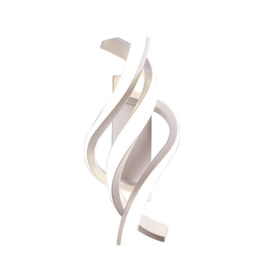 Spiralformet LED Væglampe | Moderne | 1 Lys | Hvid/Sort | 16W | 1600lm | Aluminium | Elegant Design | Nem Installation | Soveværelse/ Stue/