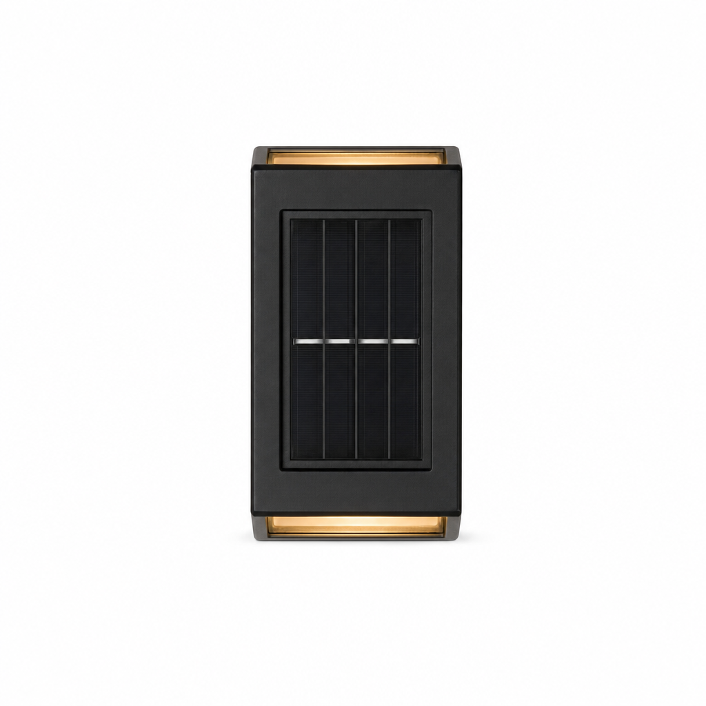 Solar Powered Outdoor Wall Lamp | Waterproof Garden Light | Up Down Spot Lighting | Energy Efficient Decor