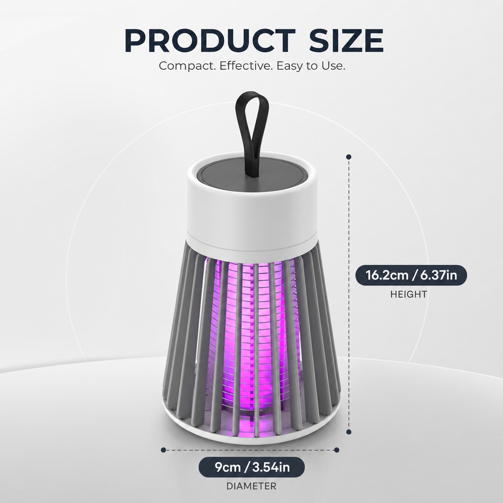 USB Chargeable LED UV Insect Killer | Indoor Outdoor Mosquito Lamp | Silent Chemical-Free Pest Control