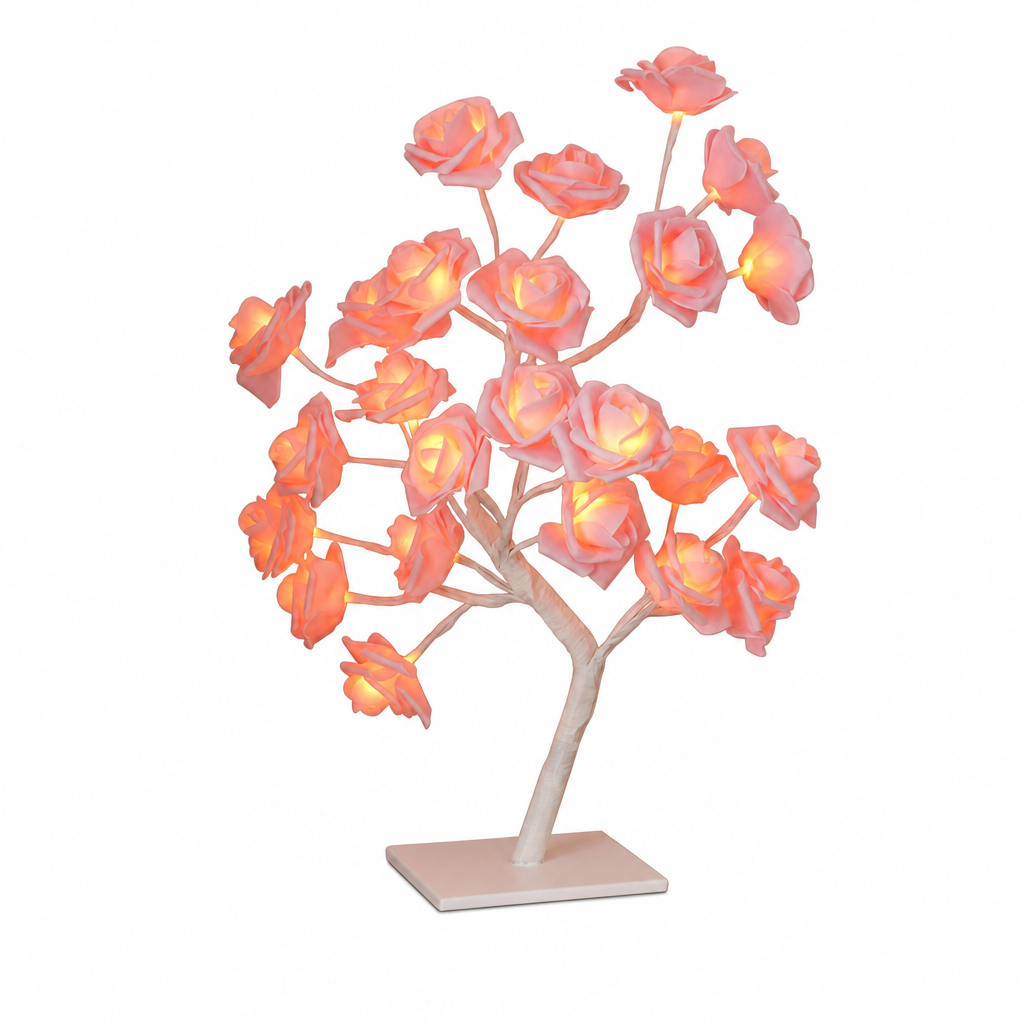 Adjustable LED Rose Flower Tree Lamp | Decorative Lighting | Dimmable Ambiance | Modern Design | IP66 Waterproof | Home Decor