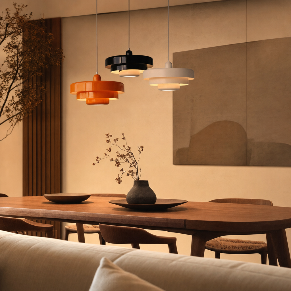Vintage Ceiling Pendant | LED Lighting | Metal & Glass | Warm Ambiance | LumeLuxe