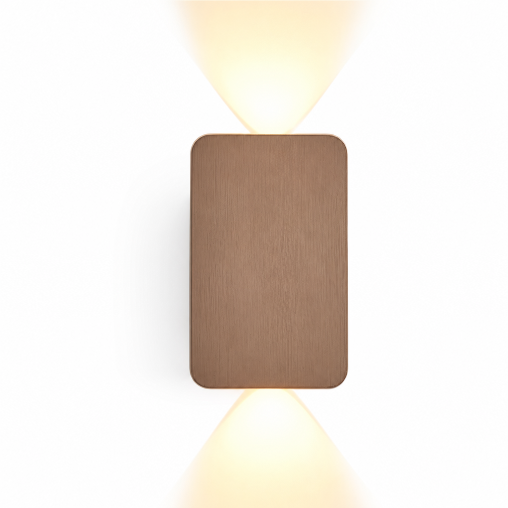 Modern Rectangular LED Wall Light | Minimalist Design | Warm White Glow | Indoor Home Lighting | Black Aluminum Fixture