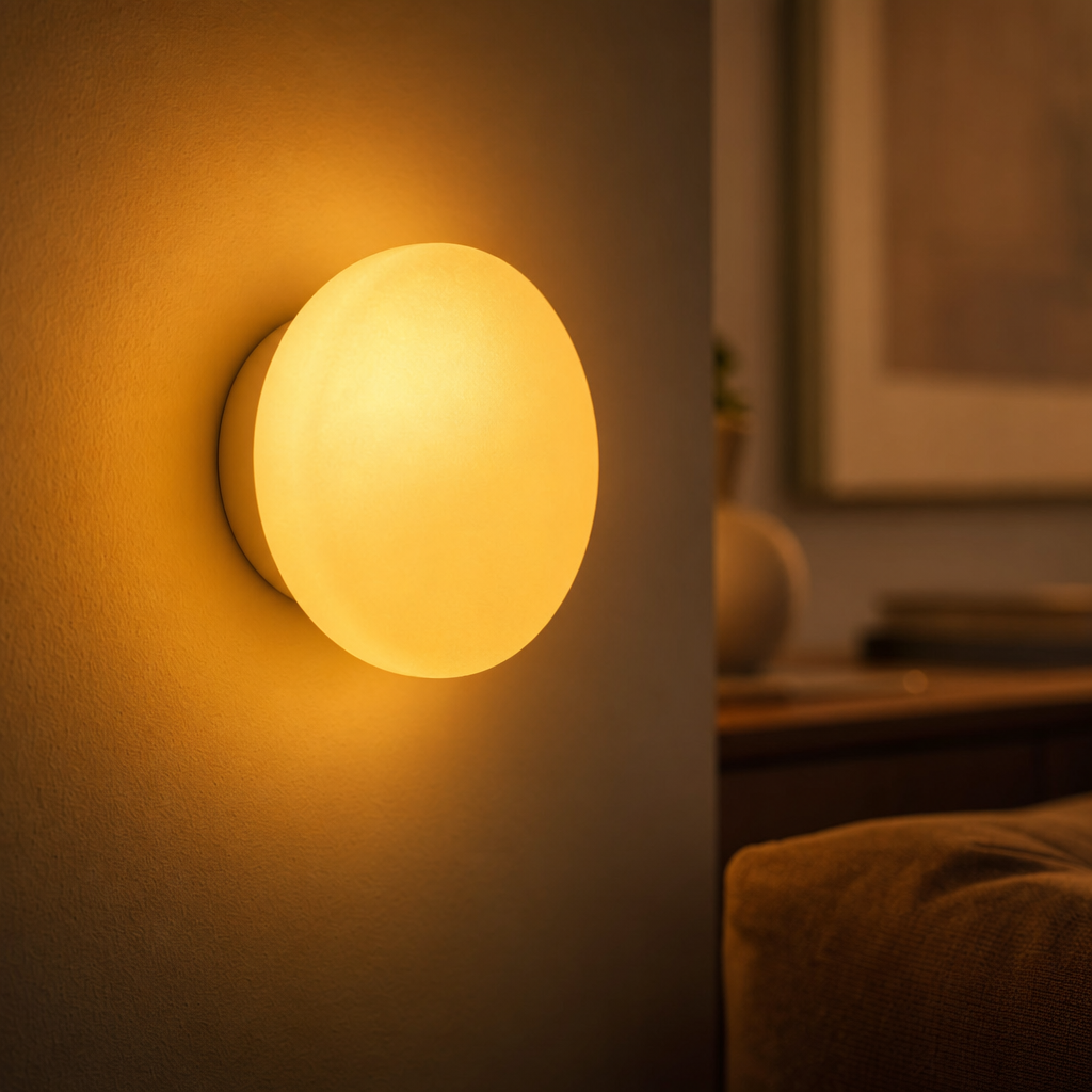 Lumo Wall Lamp | Minimalist Glass Design | Soft Diffuse Light | Warm Ambiance | Modern & Timeless Decor | Energy Efficient LED