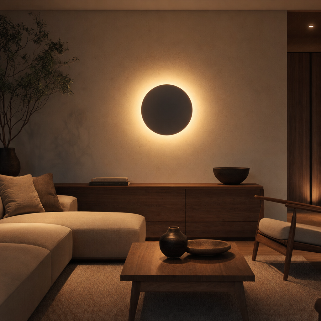 Orbit LED Wall Lamp | Black Gold White Design | Modern Indoor Lighting Fixture