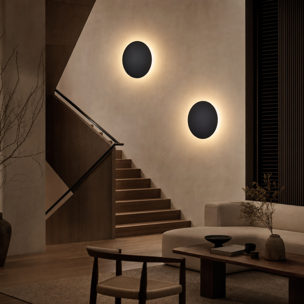 Orbit LED Wall Lamp | Black Gold White Design | Modern Indoor Lighting Fixture