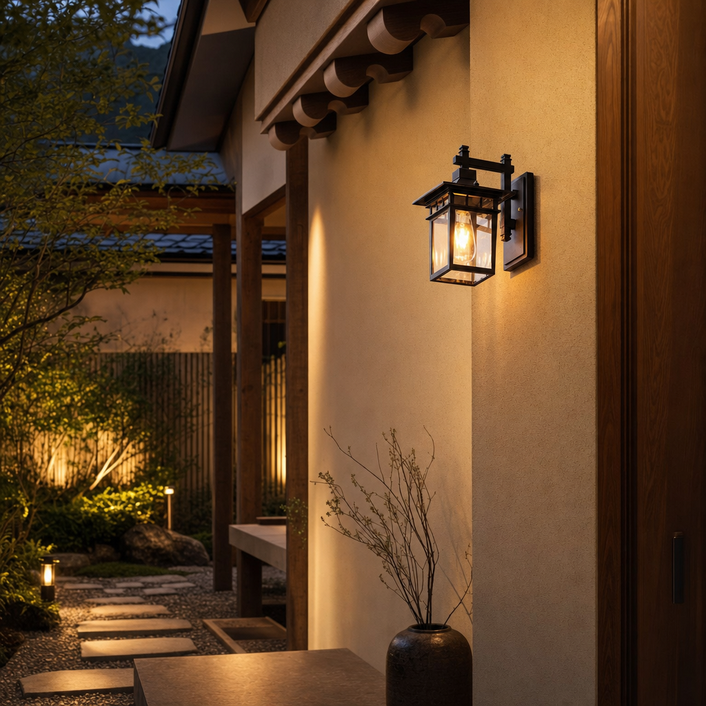Classic Adjustable Outdoor Wall Lamp | Aluminum & Glass | E27 Base | IP65 Weatherproof | Modern Black Finish