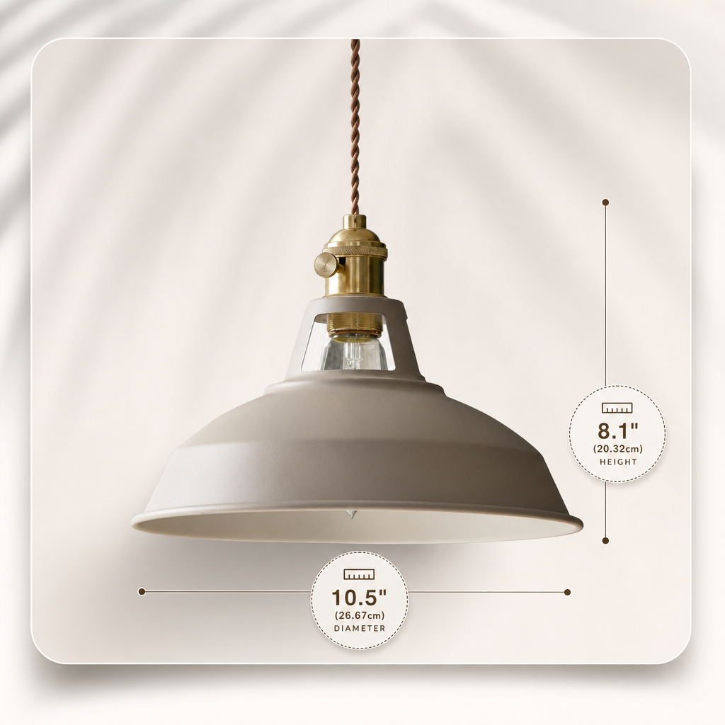 Industrial Retro Hanging Light | Metal Pendant | Adjustable Chain | Multiple Colors | LED Compatible | Ideal for Dining Area