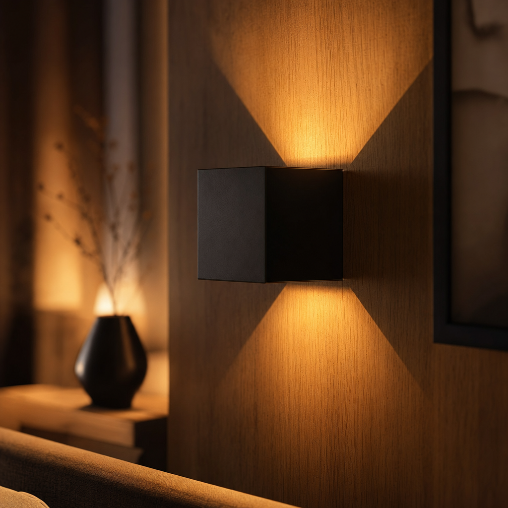 RadiantLux LED Wall Lamp | Adjustable Modern Black Design | Warm White Light | Ideal for Living Room Bedroom | High-Quality Metal | 10W