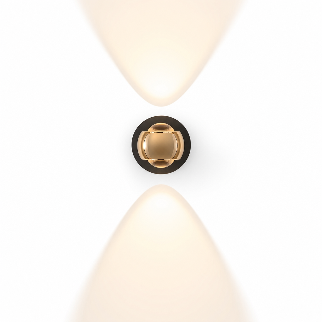 LumiWave Matte Black LED Wall Lamp | Waterproof IP54 | Energy-Saving Design | Indoor Use | Modern Aluminum Fixture