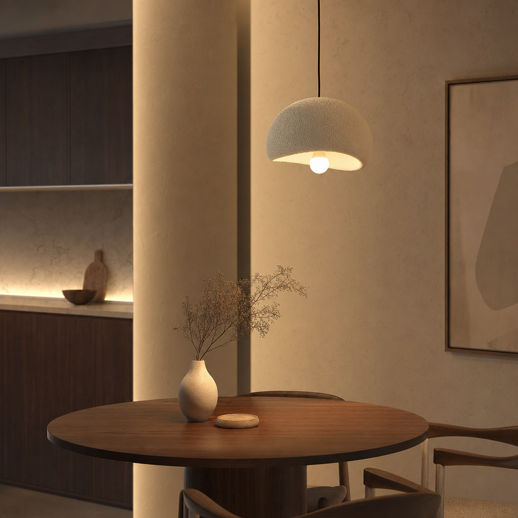 Modern Resin Pendant Light | Japanese Nordic Fusion | Matte Finish | For Bars & Restaurants | No Battery Needed