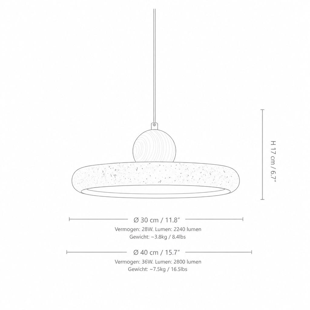 Emily | Travertine & Wood Pendant