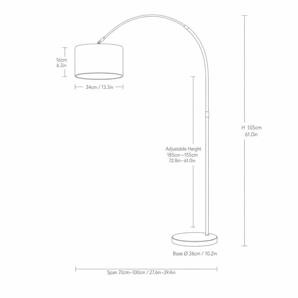 Isadora | LED Arch Floor Lamp