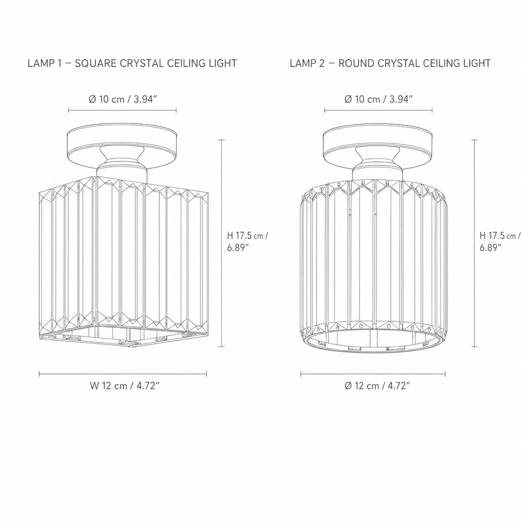 Felicity | Crystal Ceiling Light