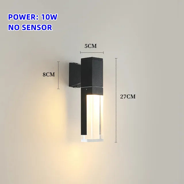 Luminoir Protector | Smart Udendørs Lampe | Bevægelsessensor | LED | IP65 Vandtæt | Sort Aluminium | 10W/20W | Nem Installation | Energieffektiv