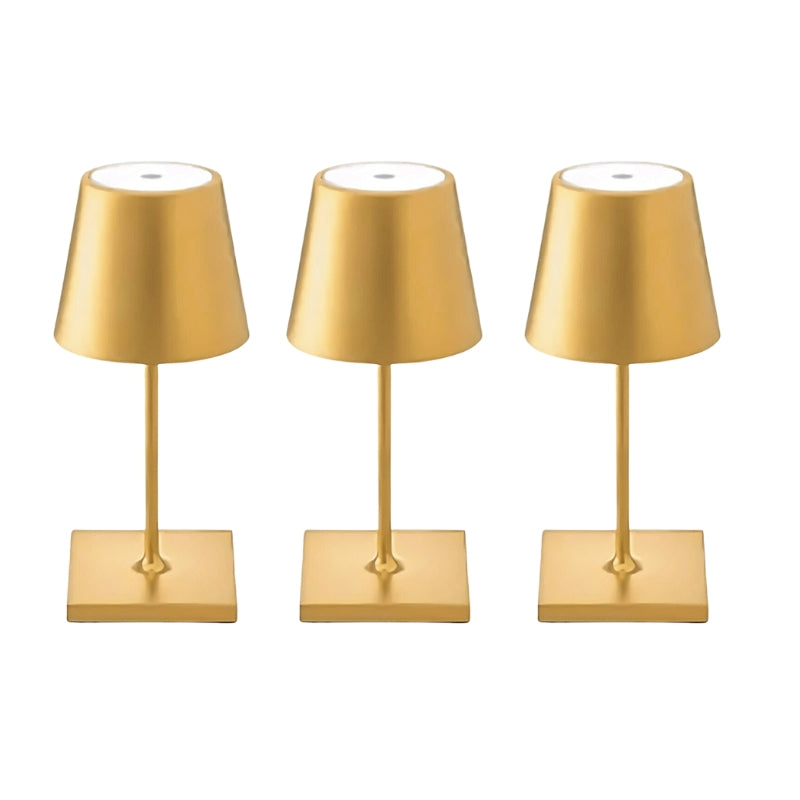 Sanne™ | Bærbar LED Bordlampe | Vandtæt Design | Justerbar Lysstyrke | Rustfri Aluminium | Trådløs & Genopladelig | Elegant Lampedesign | Til