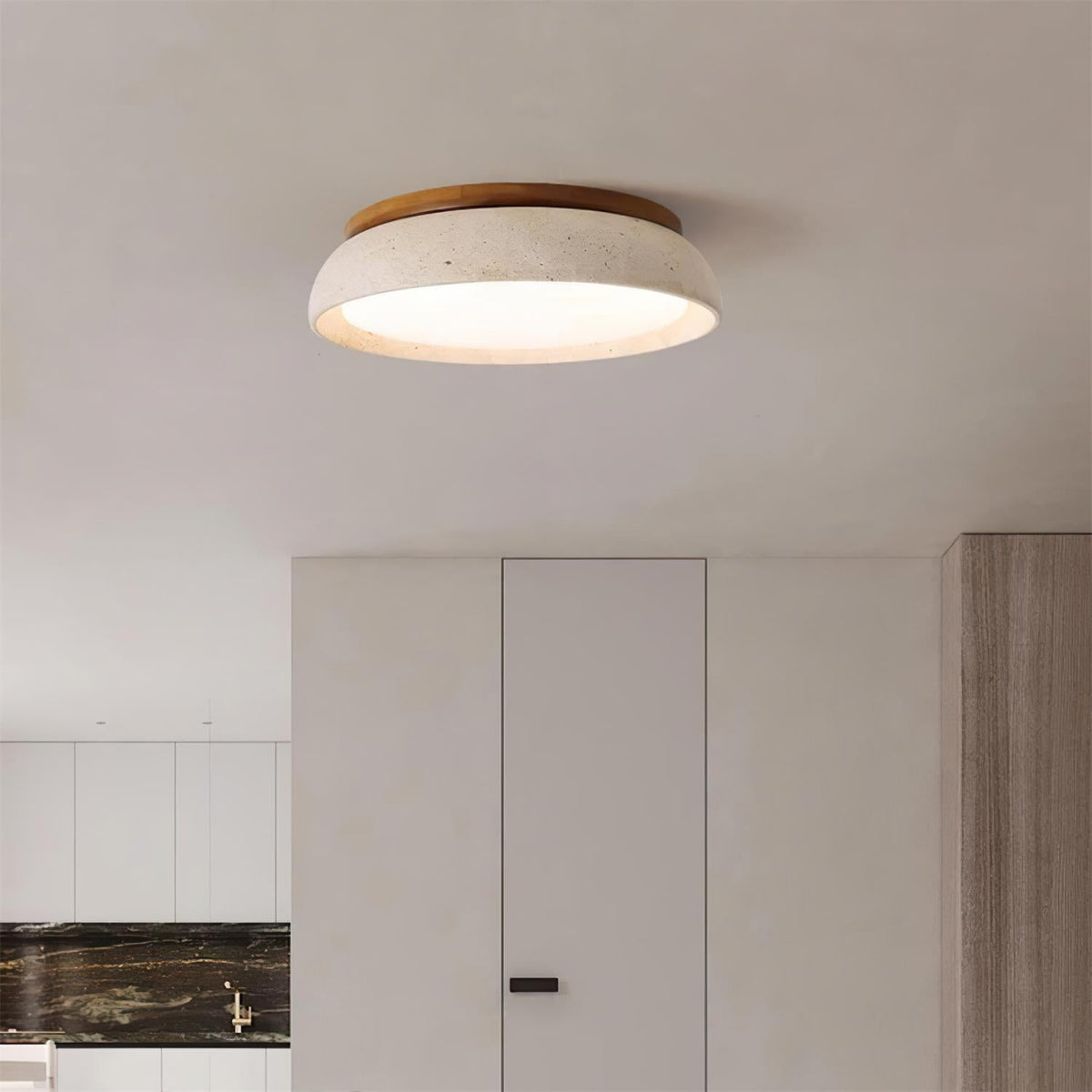 Pearl | Travertine Ceiling Light