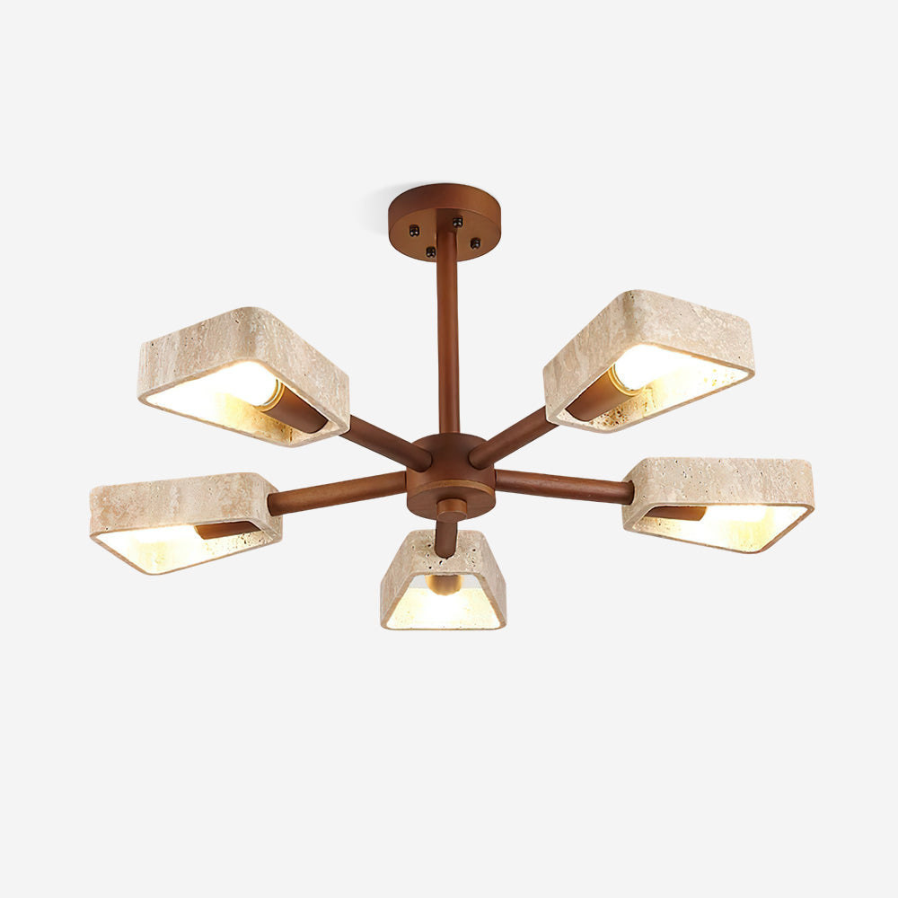 Flora | Travertine Ceiling Light