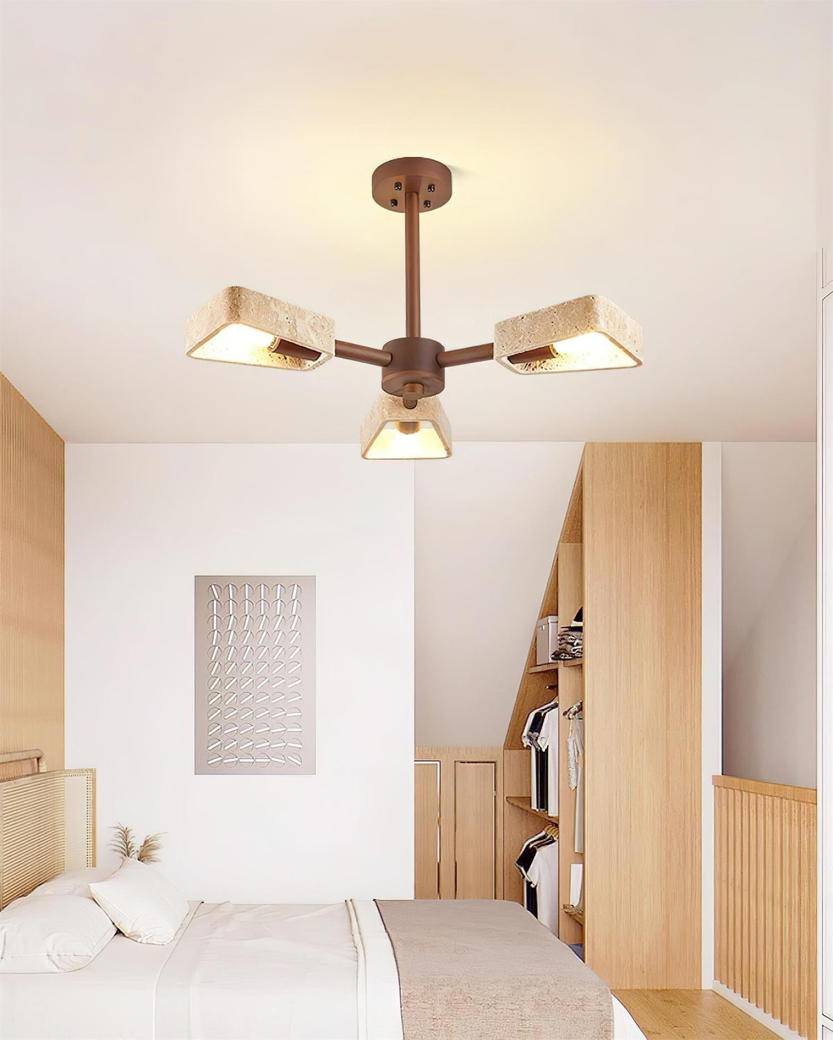 Flora | Travertine Ceiling Light