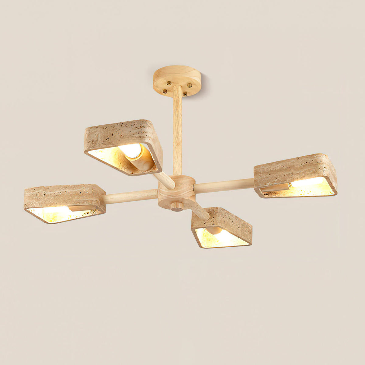 Flora | Travertine Ceiling Light