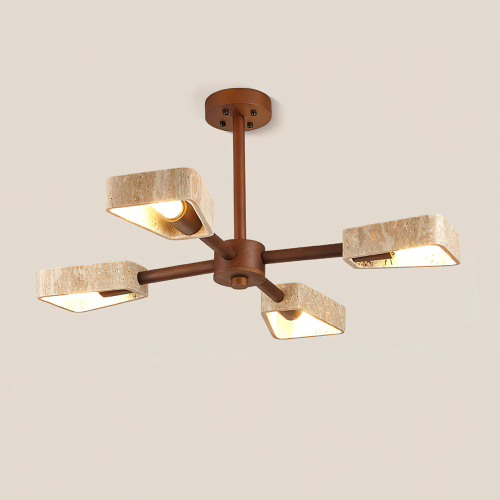 Flora | Travertine Ceiling Light