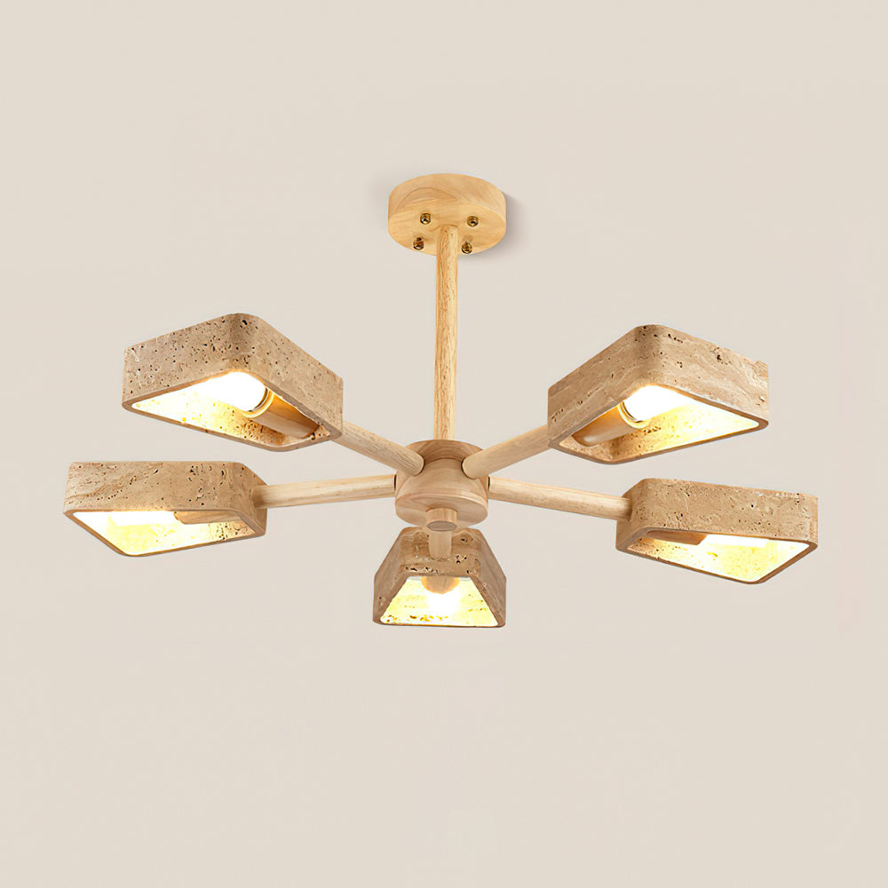 Flora | Travertine Ceiling Light