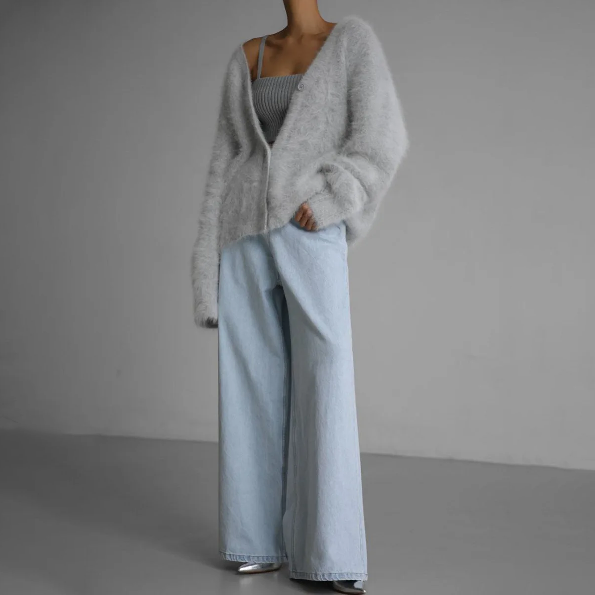 Belle Couture Cashmere Cardigan | V-hals | Elegante Knapper | Oversized Pasform | Komfortabelt | Chikt Design | Ideel til Hverdagsbrug | Stilfuld