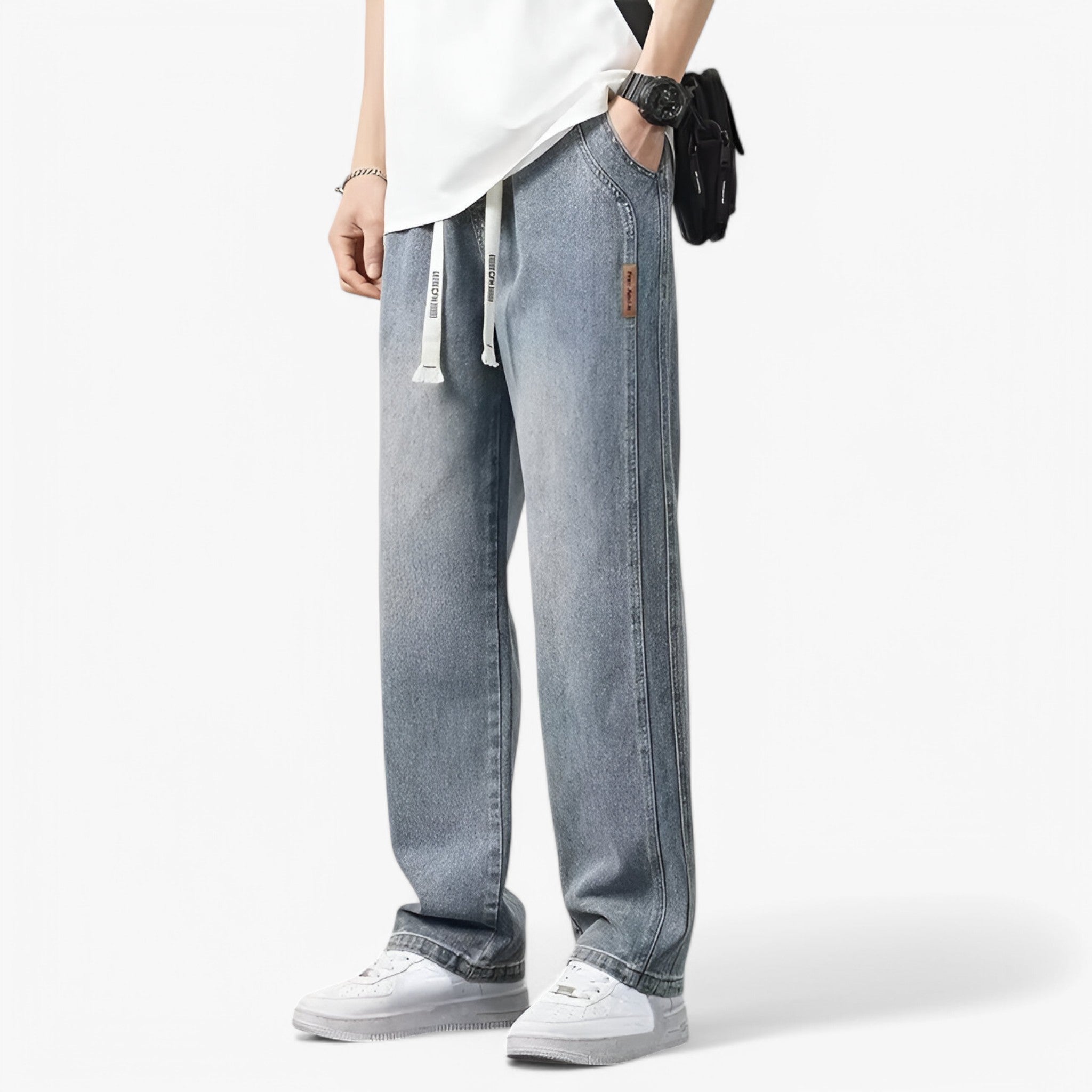 Jace | Denimbukser med brede ben - Trendy og