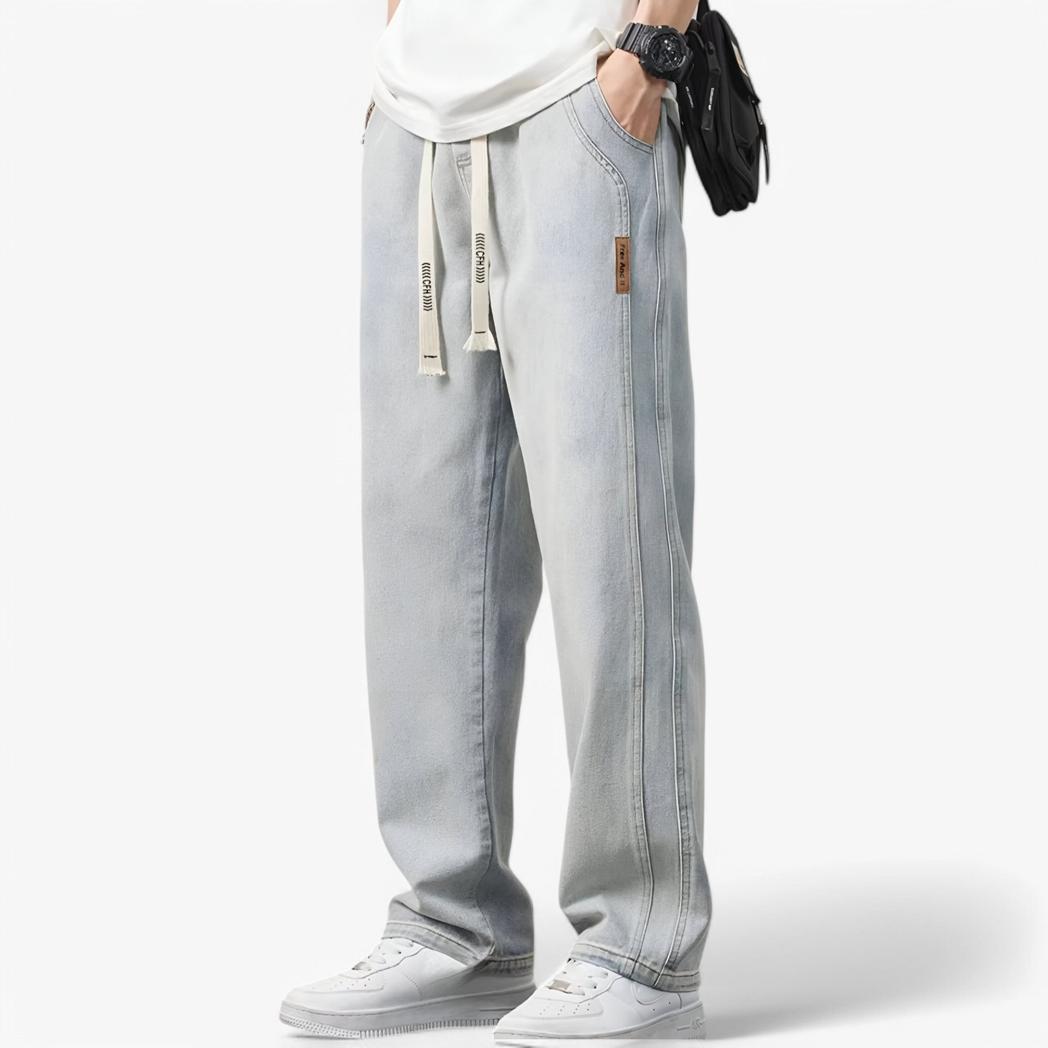 Jace | Denimbukser med brede ben - Trendy og