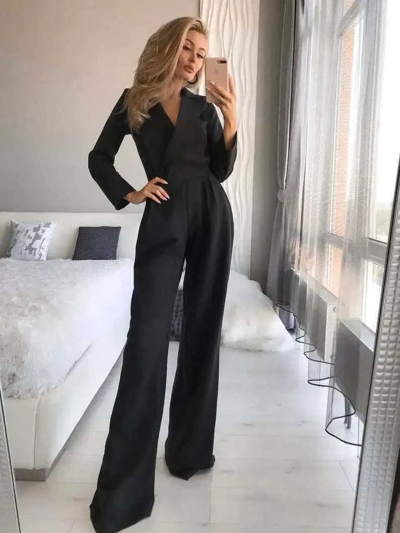 Dame Langærmet Jumpsuit - Visconte