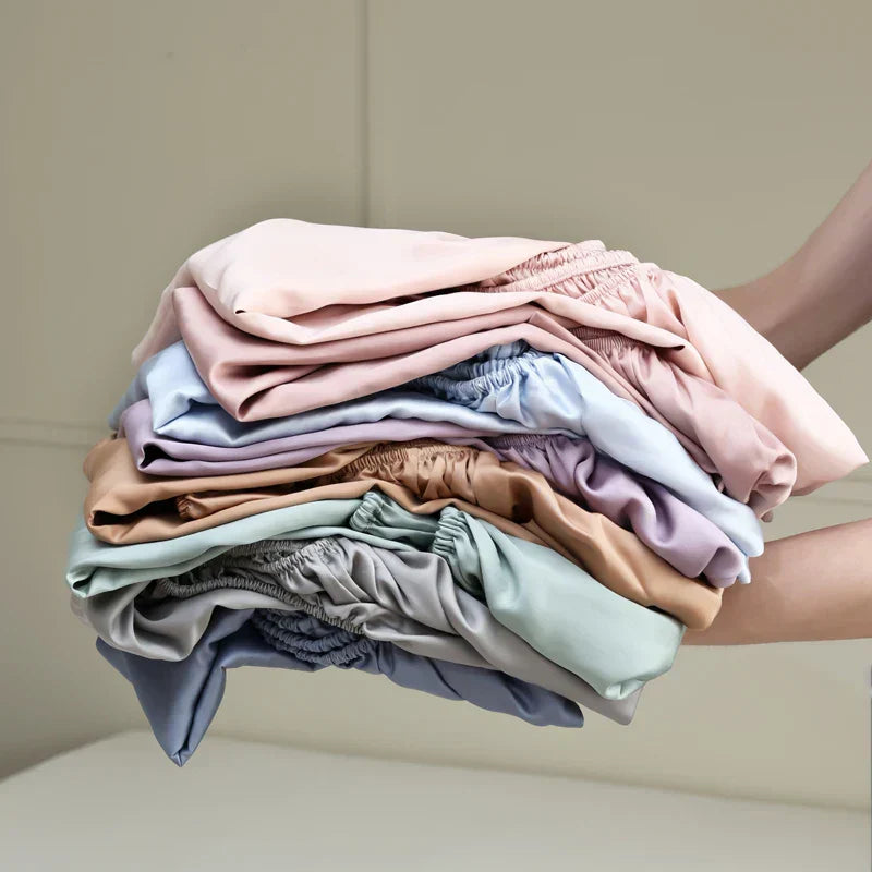 PureSilk | Lagen i Mulberry Silke | Naturligt Kølende og Blødt Sengelinned | Eksklusiv Luksus | Perfekt Pasform og Stil | Fugttransporterende og