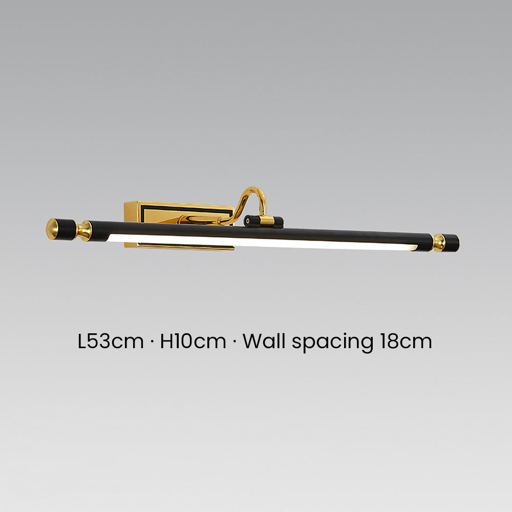 LED lamper til badeværelse | Moderne sort vægmonteret belysning | Inklusiv LED | Jern og akryl | Kablet energikilde | Enkel installation | 110-120V