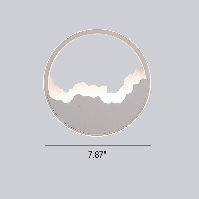 Oval LED Væglampe | Moderne Design | Bølget Look | Jern og Akryl Materiale | 14-19W | 1400-1900lm | Grå | Til Stue eller Soveværelse | Nem