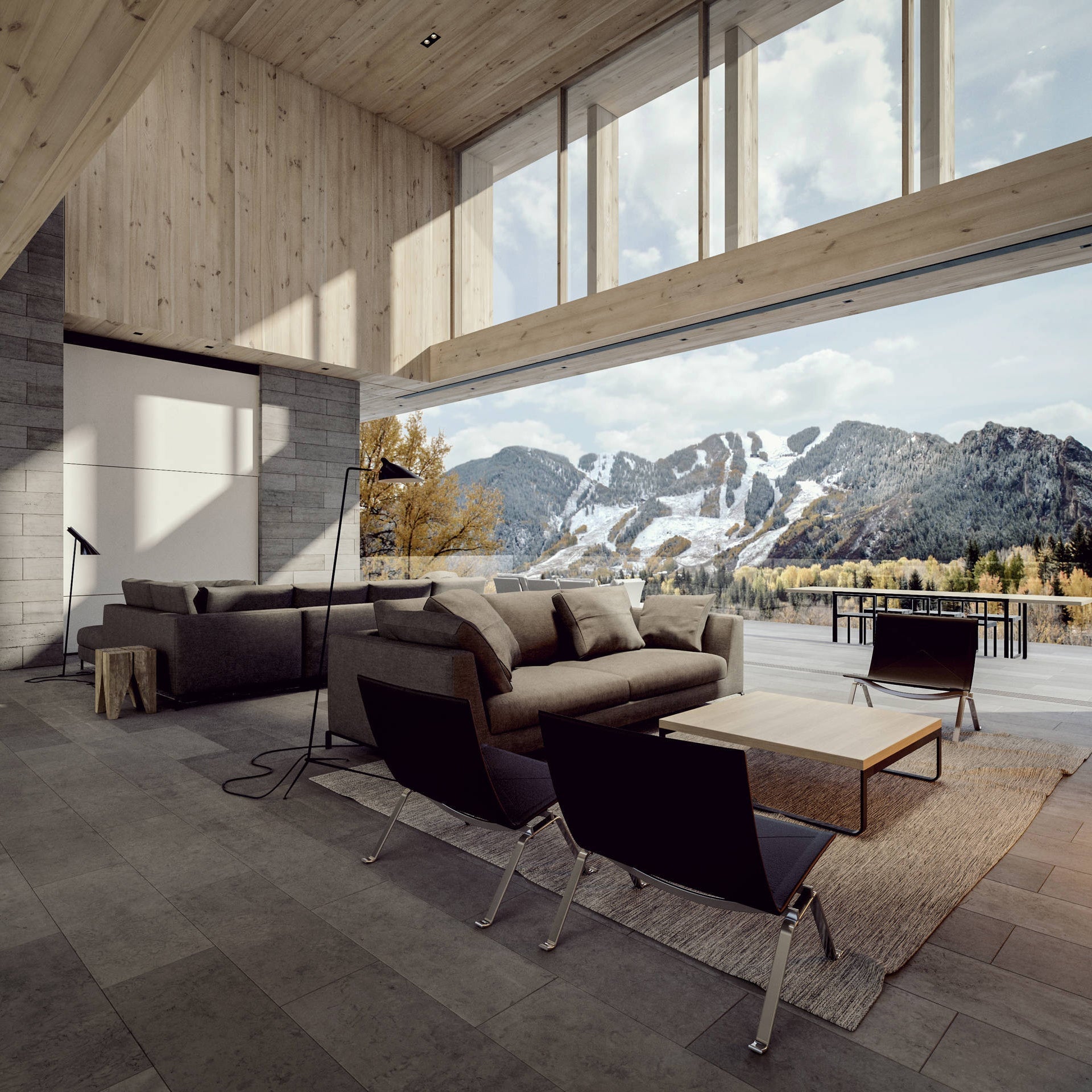 Serge Mouille | Tre-armet gulvlampe | Justerbare arme | Skulpturel og kinetisk design | Metal og messing materialer | LED- eller Edison-lampe