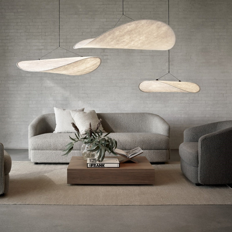 Sivelle Pendel Lampe | Wabi-Sabi Design | Kreativ Silke | Organisk Form | Integreret LED